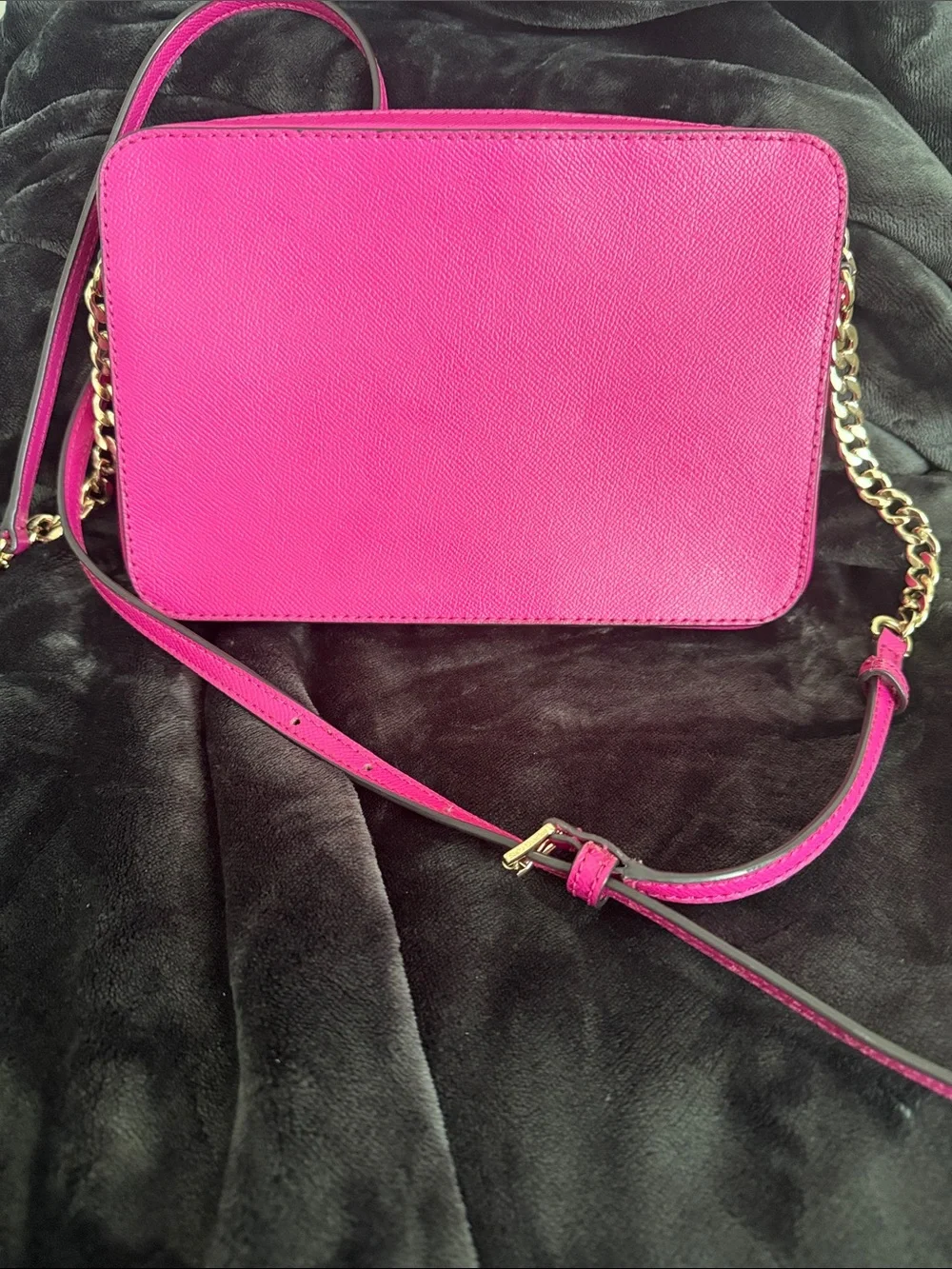 Michael Kors Hot Pink/ Fuchsia Jet Saffiano Leather Crossbody